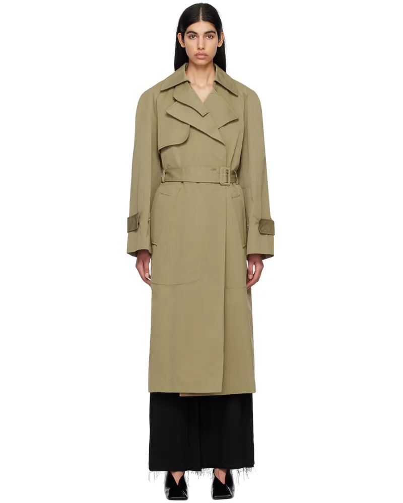 BITE Studios Khaki Polaroid Trench Coat Covert