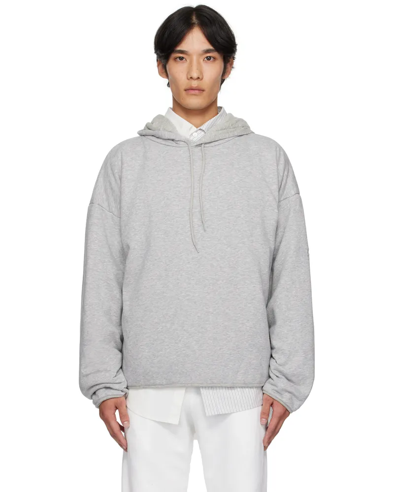 Maison Margiela Gray Drawstring Hoodie 857m