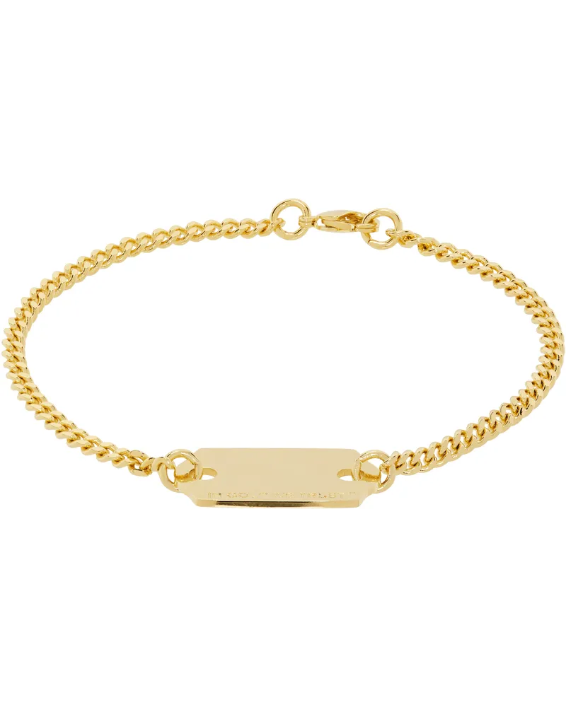 In Gold We Trust Paris SSENSE Exclusive Gold Cable Price Tag Bracelet Gold