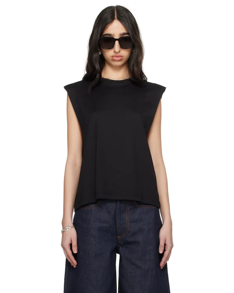Meta Campania Collective Black Nat Tank Jersey Cotton Surfer T-shirt Black