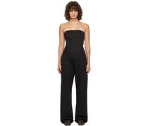 Black Tailored Strapless Jumpsuit
