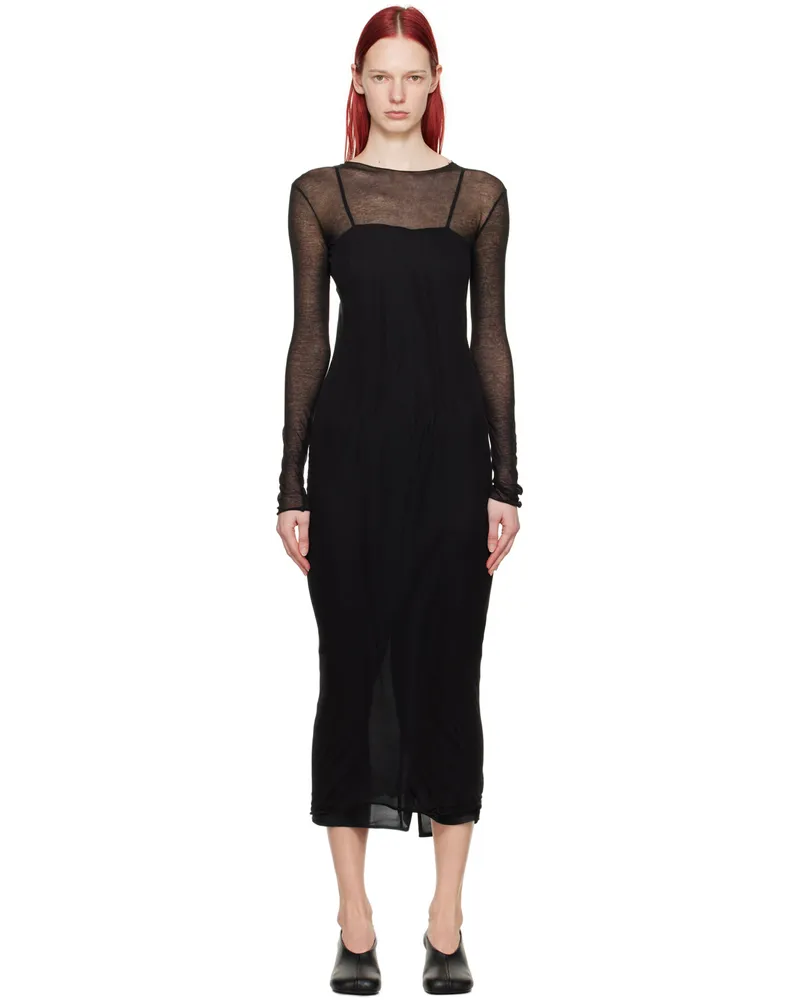 Gabriela Coll Garments SSENSE Exclusive Black No.212 Maxi Dress Black