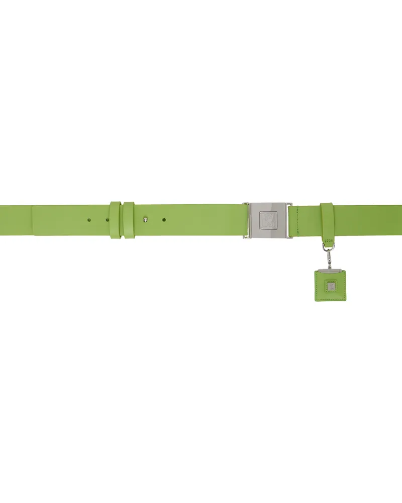 Wooyoungmi Green Leather Button Belt Fresh