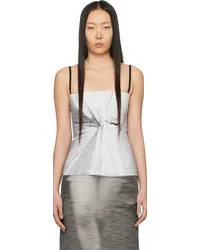 ELLISS Gray Twist Tank Top Print