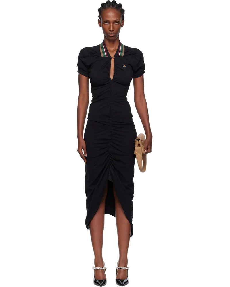 Vivienne Westwood Black Pulling Midi Dress N401