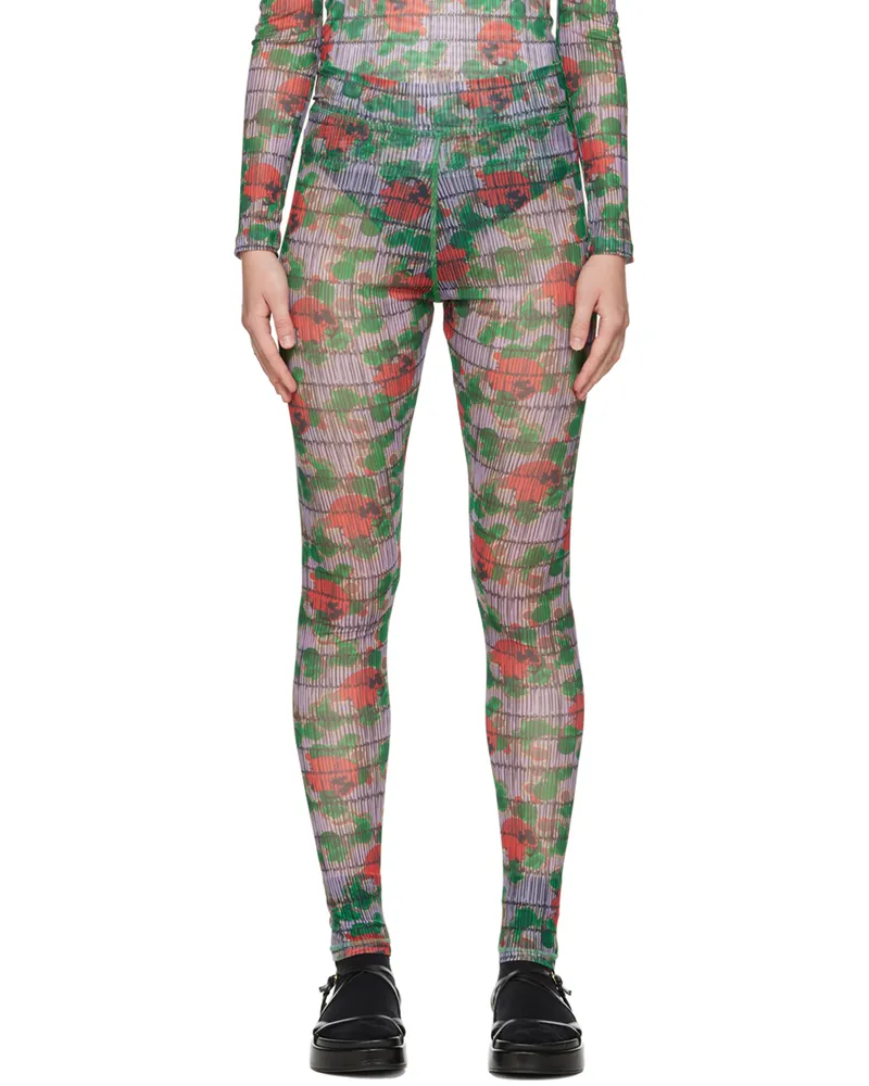 Henrik Vibskov Purple Polka Dot Leggings Dots