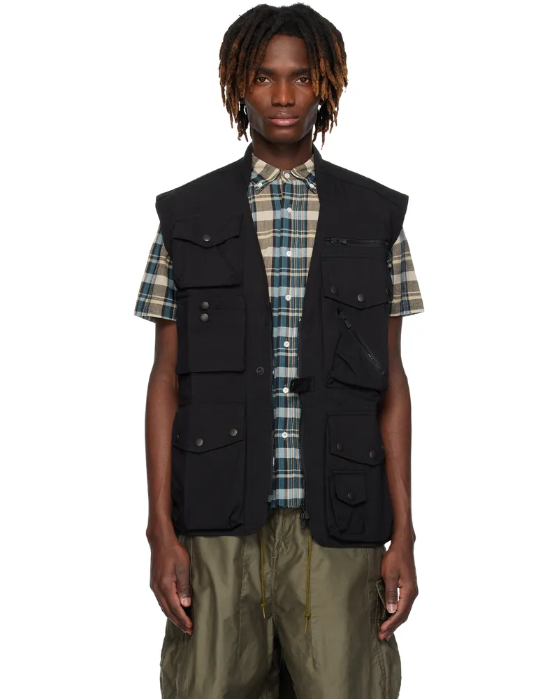 NEEDLES Black Field Vest B-black