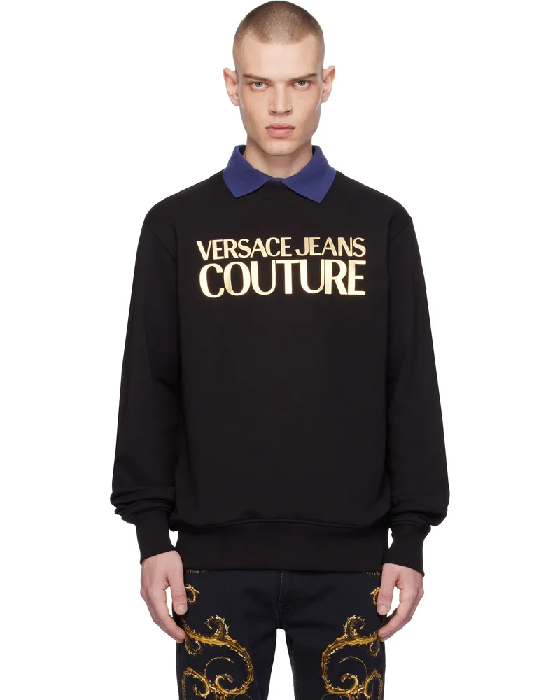 Versace Jeans Black Logo Sweatshirt Eg89-black