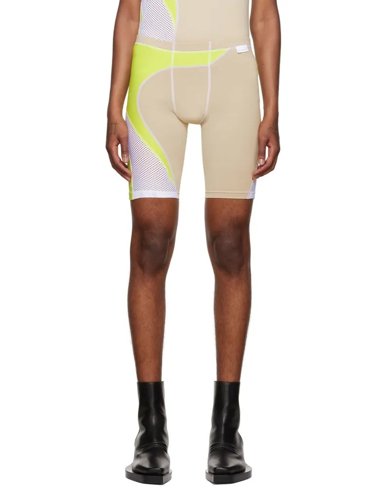 GmbH Beige Biker Shorts Ecru