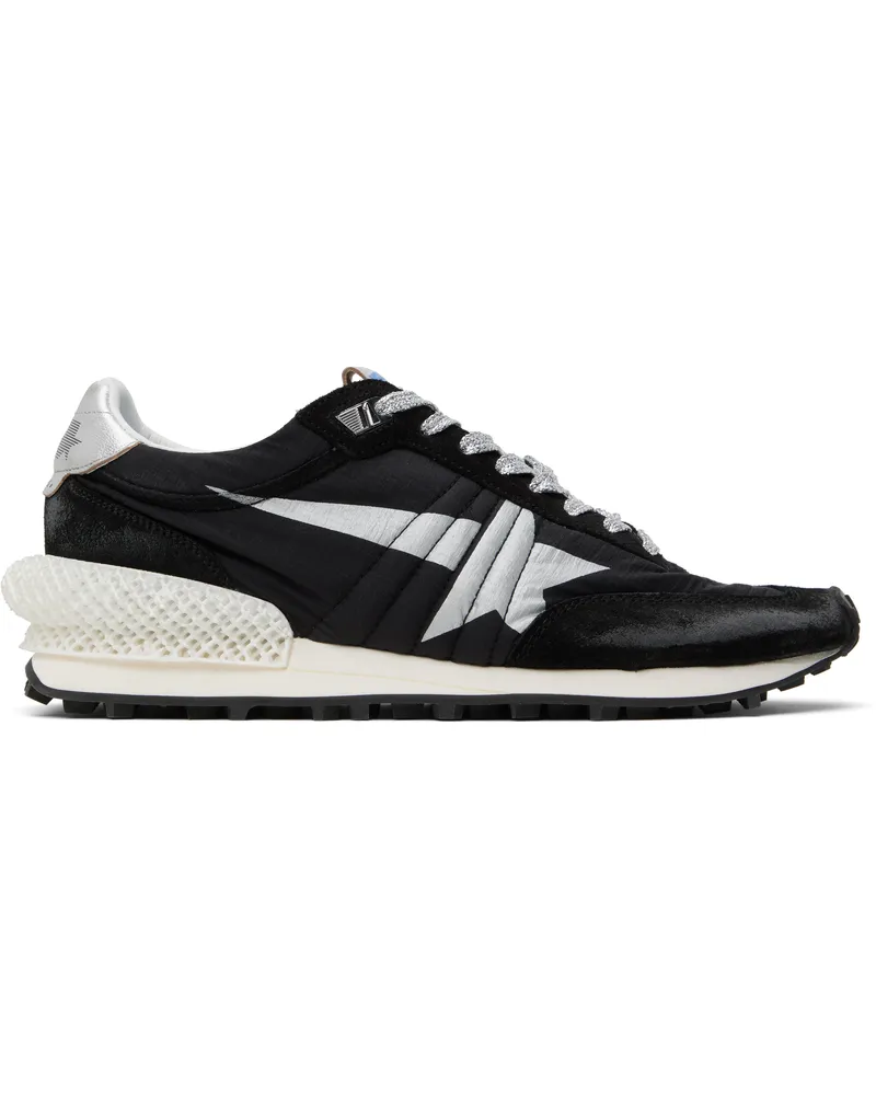 Golden Goose Black & Silver Marathon Sneakers Black