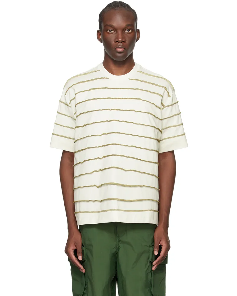 SUNNEI Off-White Topstitching T-Shirt 7433