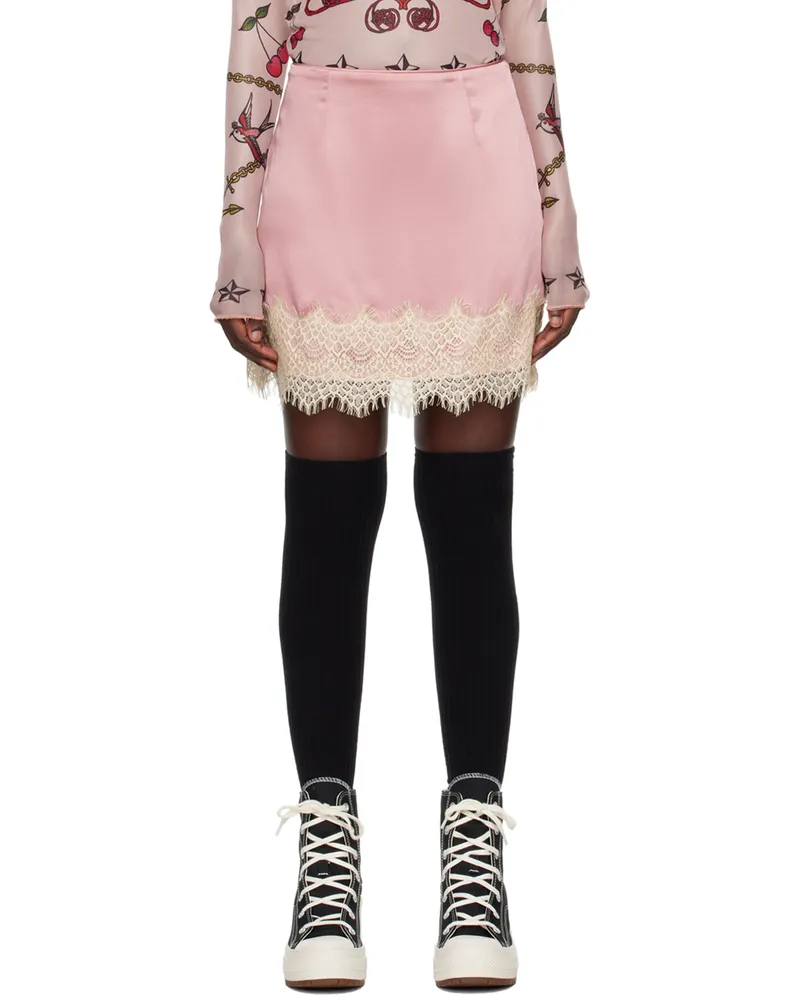 Anna Sui Pink Soiree Miniskirt Rose