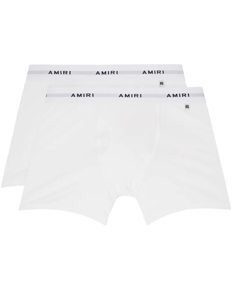 Amiri Two-Pack White Logo Patch Boxer Briefs White