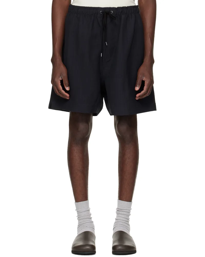 Studio Nicholson Navy Starboard Shorts Darkest