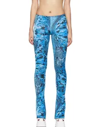 Blumarine Blue Snake Leggings Mbrillant