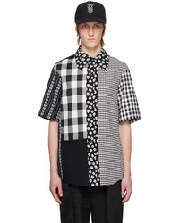 Adererror Black & White Paneled Shirt Black