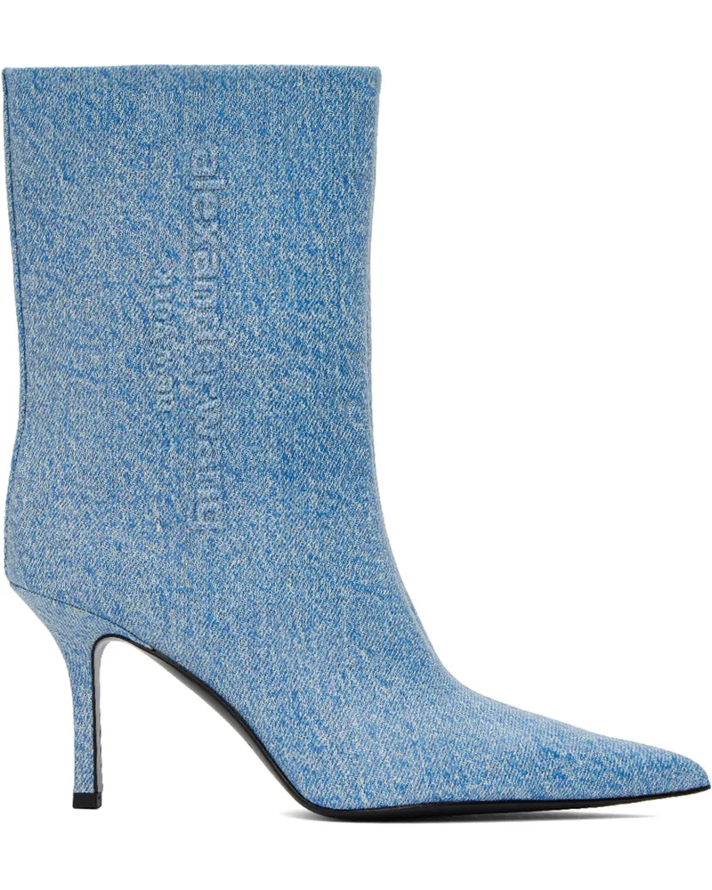 Alexander Wang Blue Leather Delphine Boots 473
