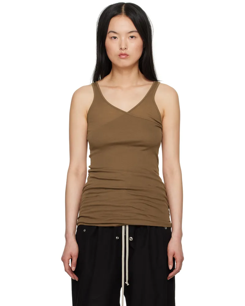 DRKSHDW by Rick Owens Brown Double Ziggy Banana Tank Top 44