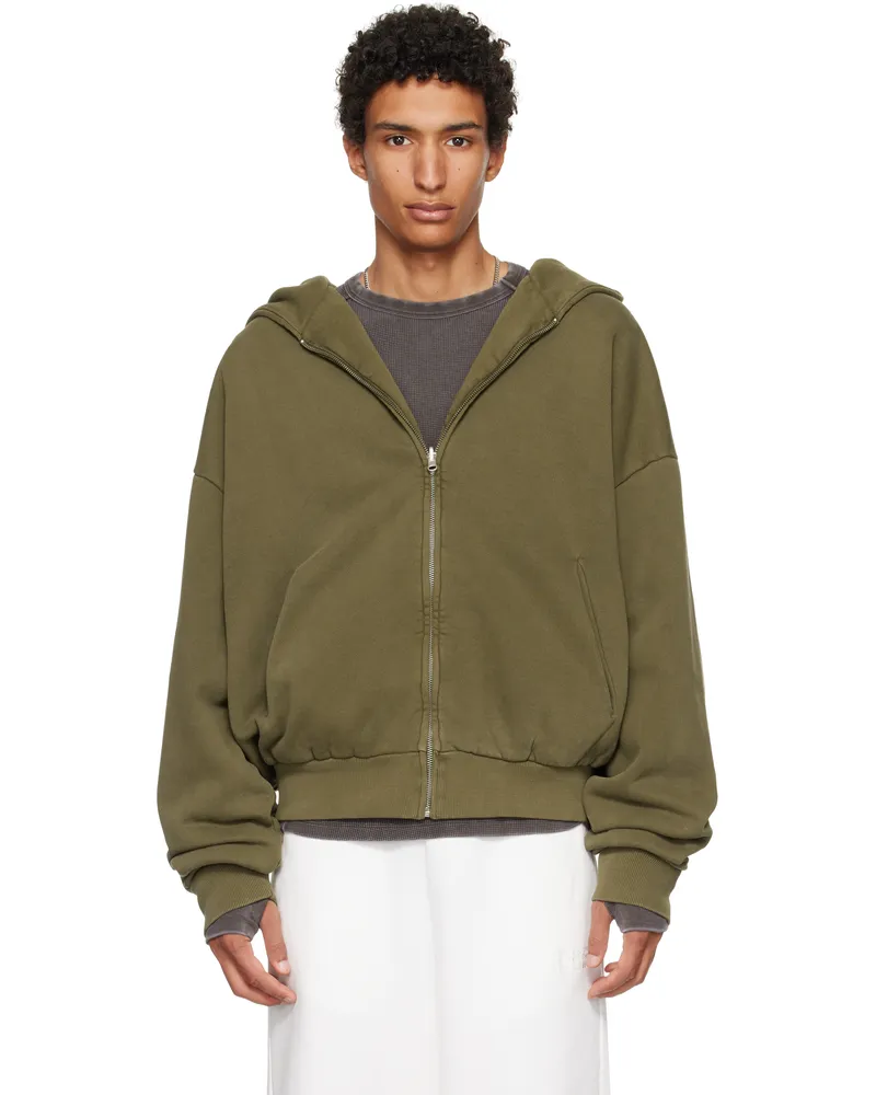 Entire Studios Khaki Thermal Hoodie Military