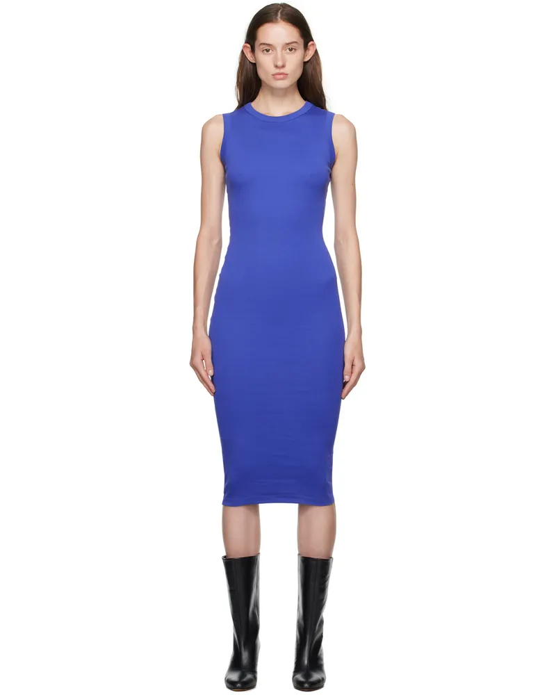 Flore Flore SSENSE Exclusive Blue Esmé Midi Dress Clematis