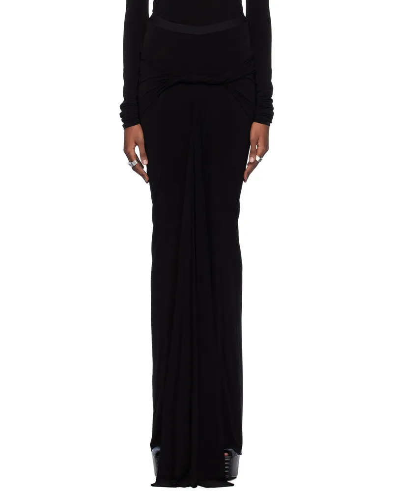 Rick Owens Black Twist Maxi Skirt 09