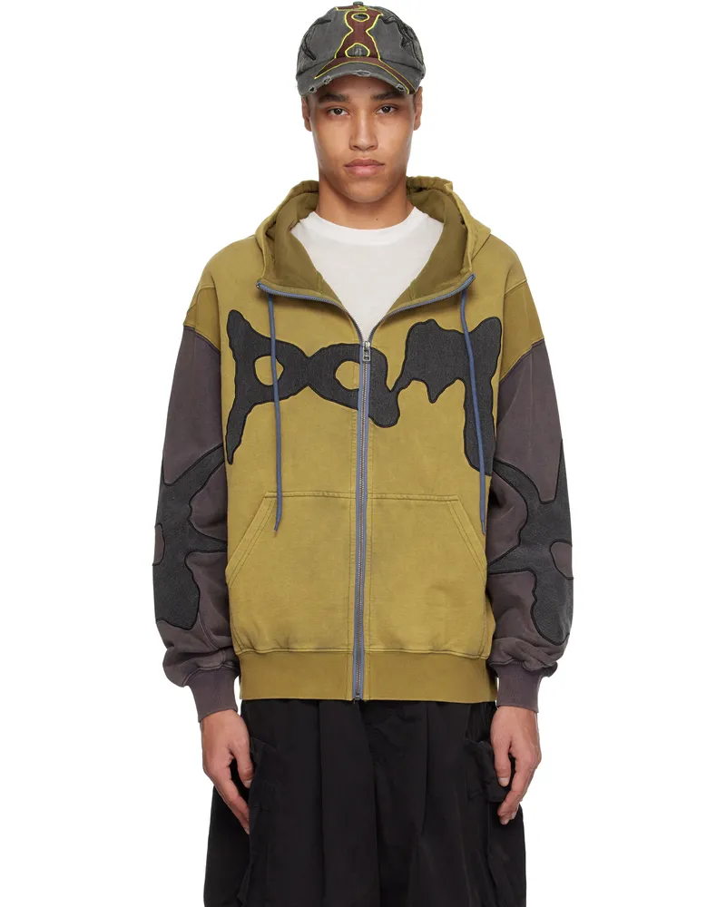 Perks and Mini Yellow & Gray Multi Lunacy Zip Thru Hoodie Multi