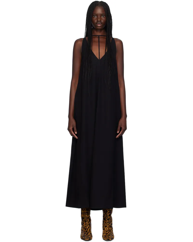 Totême Black T-Strap Maxi Dress 001