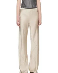 Silk Laundry Off-White Splice Lounge Pants Hazelnut