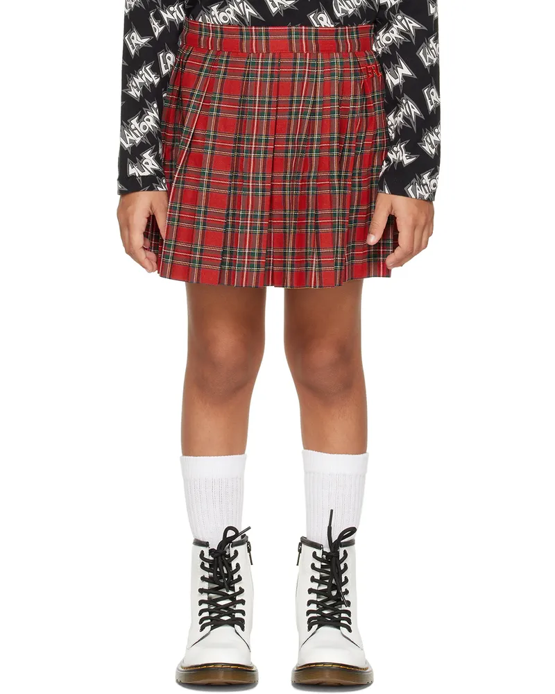 ERL Kids Red Pleated Skirt Red