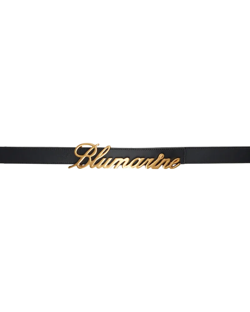 Blumarine Black Logo Belt N0990