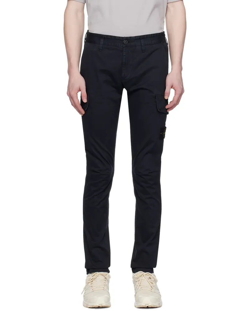 Stone Island Navy Patch Cargo Pants A0120