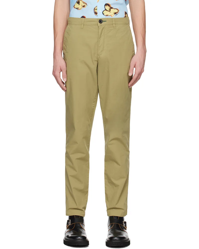 Paul Smith Khaki Four-Pocket Trousers 35