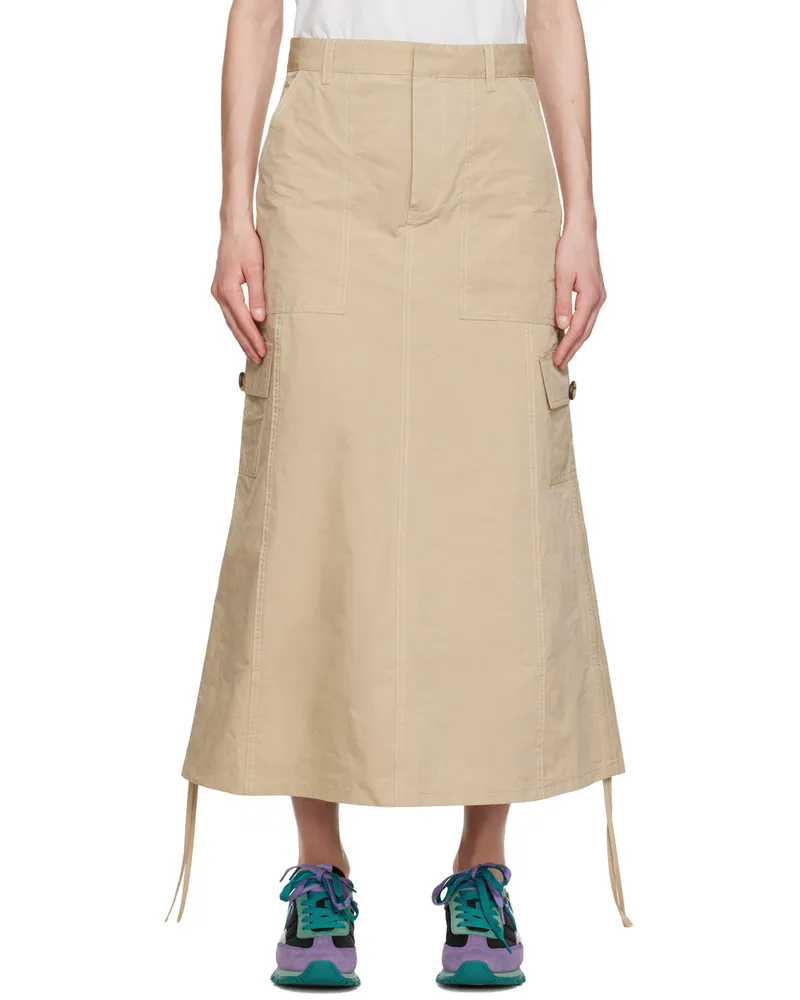 Marc Jacobs Beige 'The Cargo' Midi Skirt 260