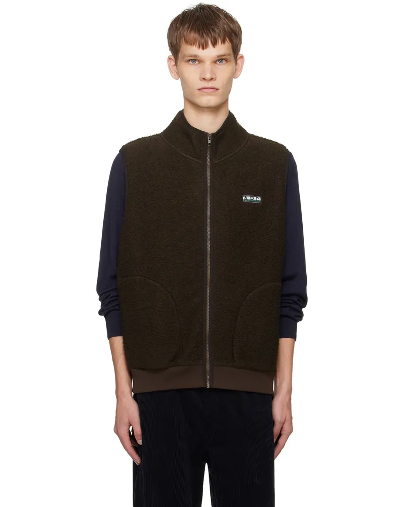A.P.C. Brown Sequoia Vest Caa