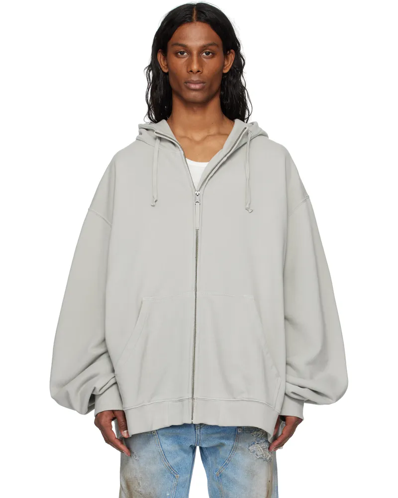 Maison Margiela Gray Numeric Logo Hoodie 801