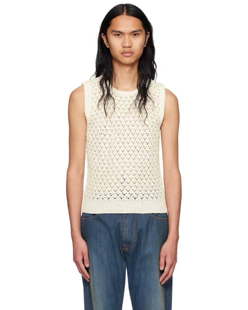 Maison Margiela Off-White Crewneck Tank Top 101