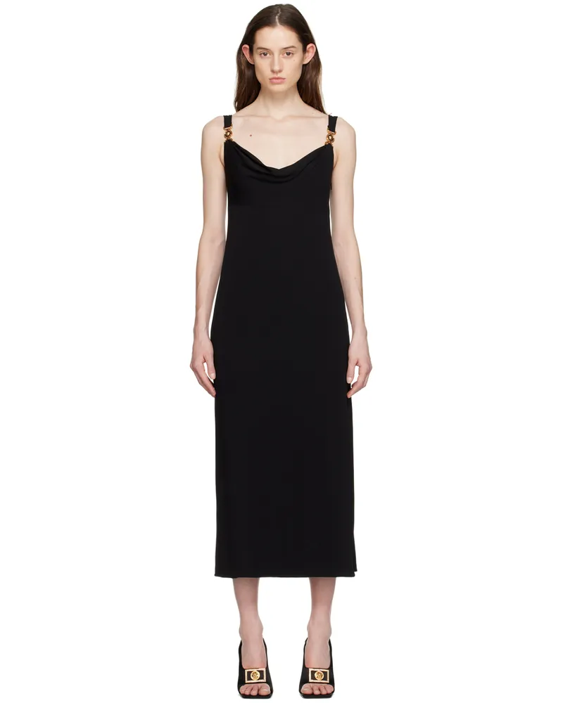 Versace Black Medusa Midi Dress 1b000
