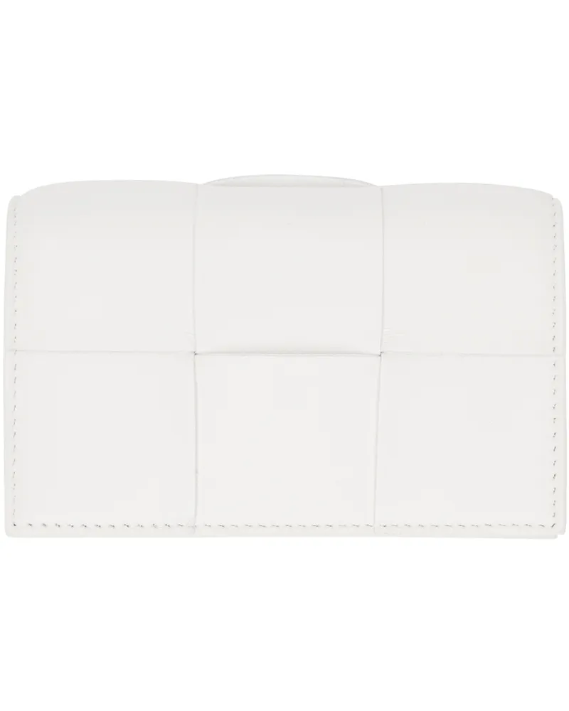 Bottega Veneta White Cassette Business Card Holder 9009