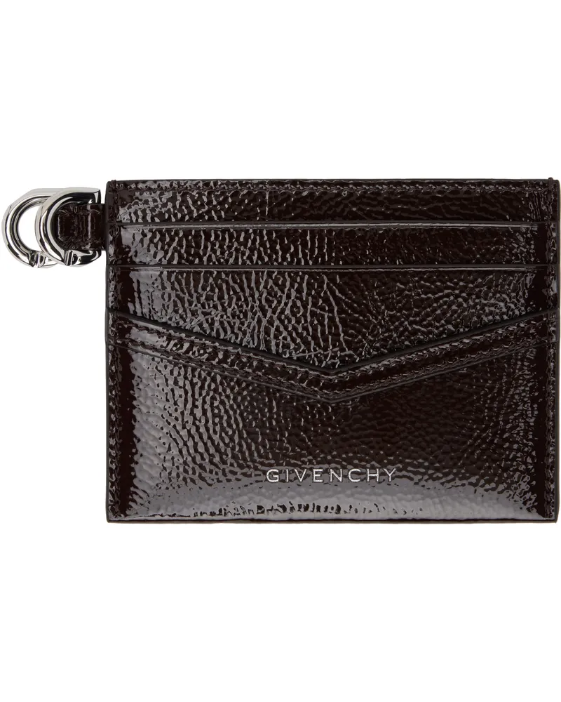 Givenchy Brown Voyou Card Holder 202-ebony