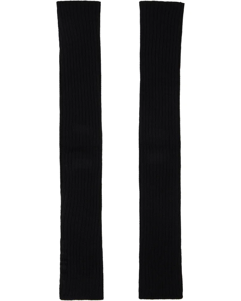 Rick Owens Black Hollywood Rasato Knit Arm Warmers 09