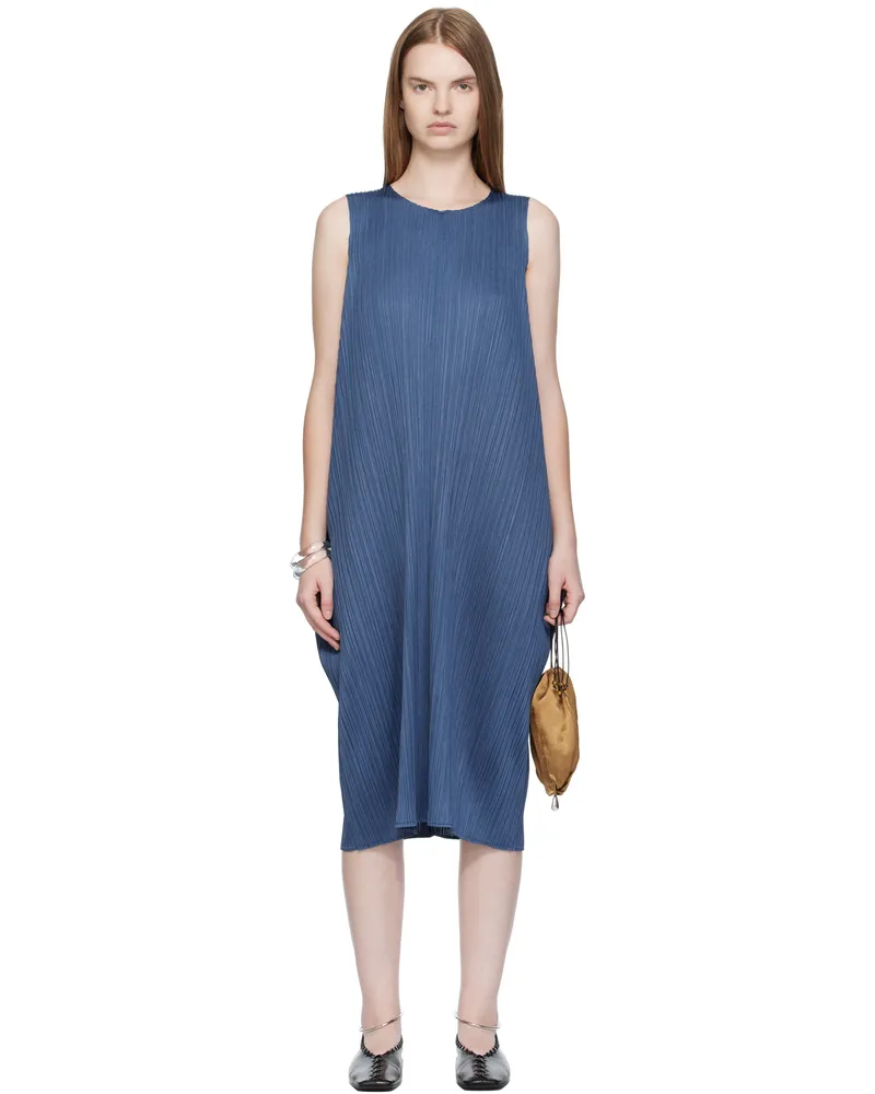 Issey Miyake Navy Lamp Shade Midi Dress 78