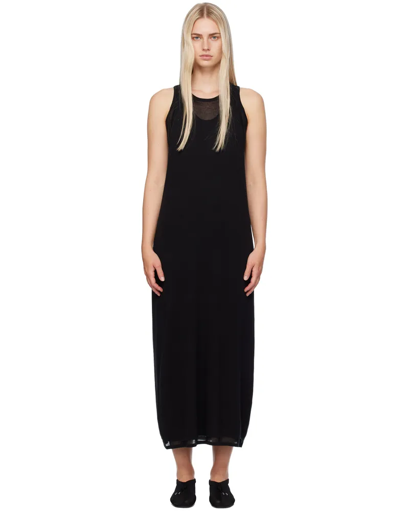 Totême Black Layered Maxi Dress 001