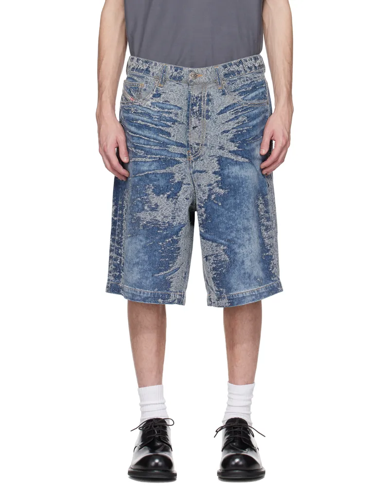 Diesel Blue D-Line-Short-S Denim Shorts 1