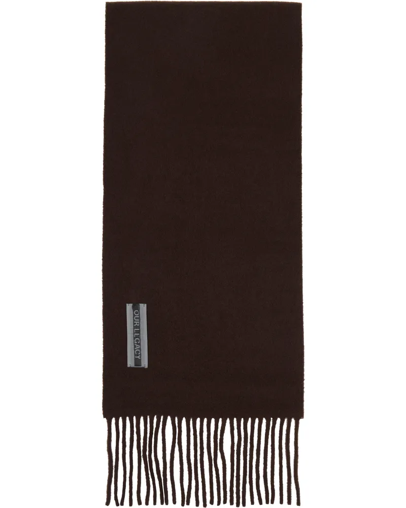 Our Legacy Brown Estate Scarf Espresso