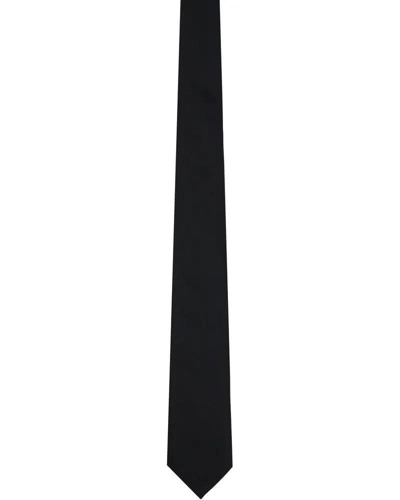 Valentino Garavani Black Wool & Silk Valentie Tie 0no