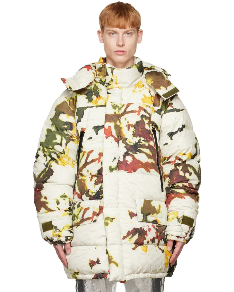 Dries van Noten White Camo Down Jacket 5