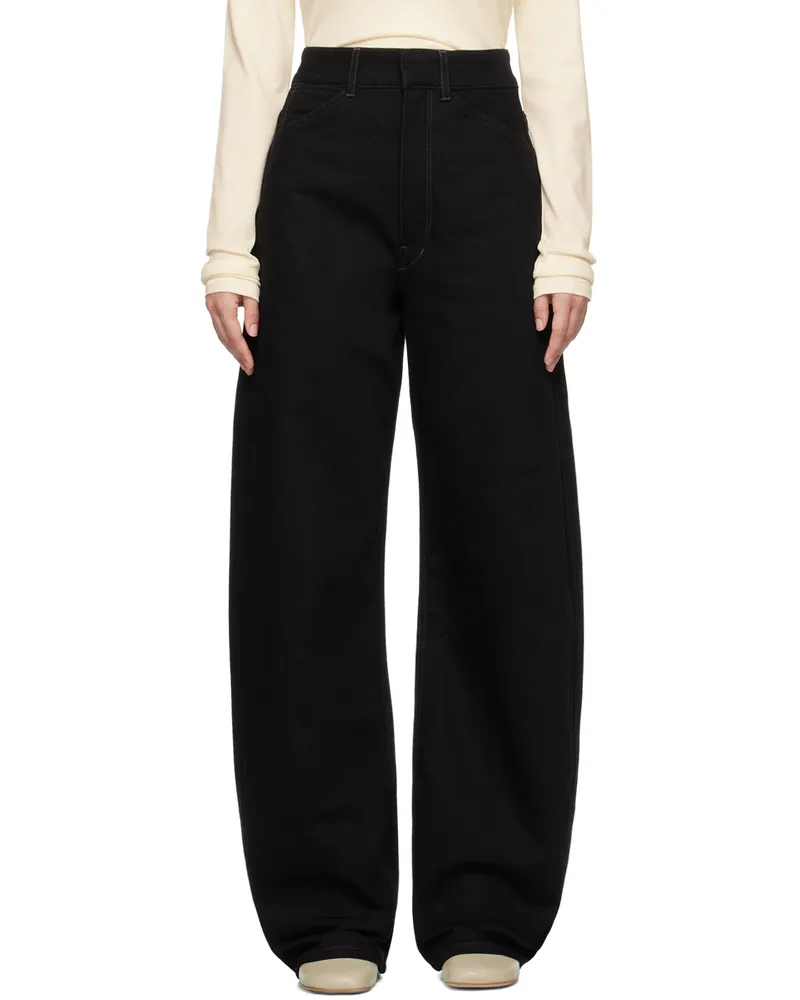 Christophe Lemaire Black High Waisted Curve Jeans Bk999