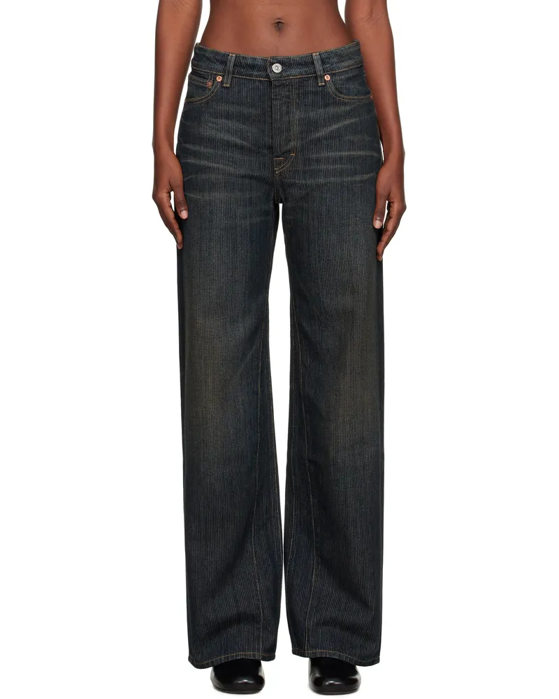 Our Legacy Navy Treble Cut Jeans Clay