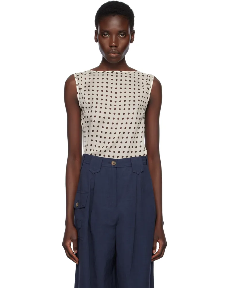 Caro Editions Off-White Alexa Top Cream