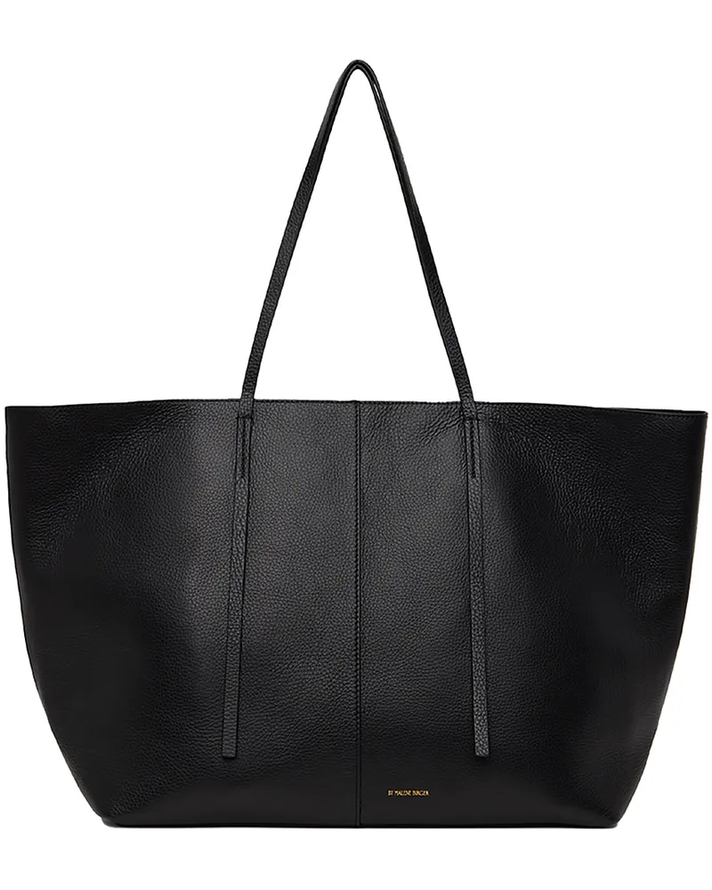 By Malene Birger Black Abilla Grainy Leather Tote Black